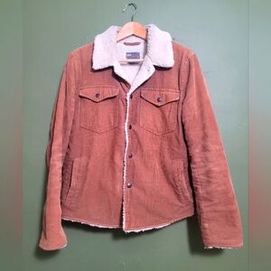ASOS Men’s Brown Corduroy Sherpa Jacket – Size S
